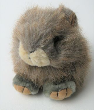 1994 Swibco Puffkins Gray Squirrel Bean Bag 4 " Plush Stuffed Animal