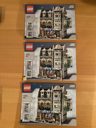 Lego Set 10185 Green Grocer Complete Set Of 3 Instruction Manuals Booklets