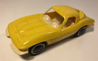 Vintage Tonka Yellow Corvette Split Window Car Hauler Carrier Transport Truck