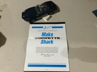 Franklin 1965 Corvette Mako Shark 1:24 Scale Diecast Model