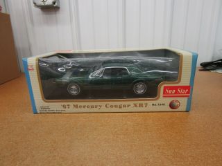 1/18 Scale 1967 Mercury Cougar Sun Star Diecast Car Green