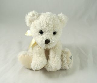 Russ Shining Stars Plush Cream Bear Toy Fuzzy Soft Stuffed Animal Small White