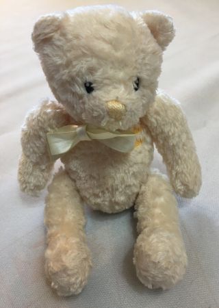 Baby Gund Teddy Bear “my First Teddy” Bear Stuffed Animal Plush Yellow Soft 9”