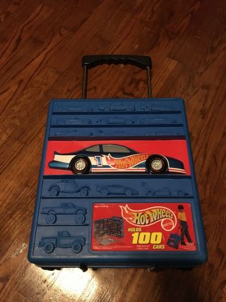 Vintage 1999 Mattel Hot Wheels Rolling Storage Case 100 Cars 20375 Tara Toy Co
