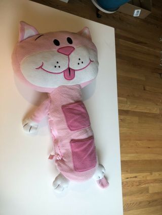 Seat Pets As Seen On Tv - Pink Kitten Cat Kids Seat Belt Car Travel Pillow