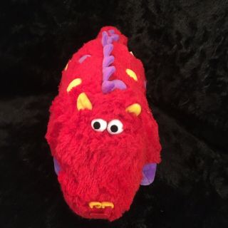 Pillow Pets Pee - Wees 2010 Fiery Red Dragon Dinosaur 14 