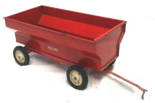 Vintage 1/16 Carter Tru Scale Tractor Flare Box Wagon & Running Gear Farm Toy