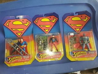 1995 Kenner Superman Man Of Steel Superboy,  Power Flight And Steel 4 1/2 " Figure