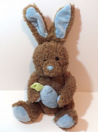 Dan Dee Collectors Choice Easter Bunny Rabbit Blue Carrot Brown Stuffed Animal