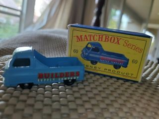 Matchbox Lesney 60 Morris J2 Pickup Truck Orig Box & Vehicle