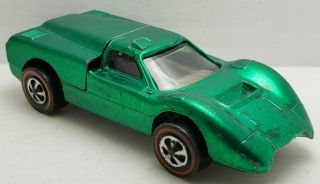 Ford J - Car - Green W/champagne Int,  1968 Us,  Vintage Hot Wheels Redline