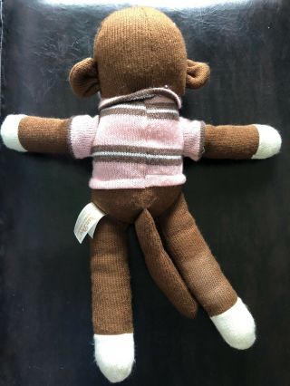 Sock Monkey Plush Dan Dee Collector ' s Choice Pink Sweater 18” Tall 3