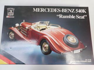 Pocher Rivarossi 1936 Mercedes - Benz 540k " Rumble Seat " Model Kit,  W/box