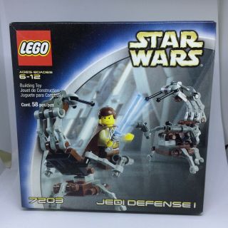 Star Wars Lego Jedi Defense I 7203 Obi - Wan Kenobi Droideka Star Wars