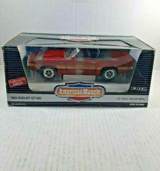 Ertl American Muscle 1:18 Die Cast 1969 Ford Shelby Mustang Gt - 500 Convertible