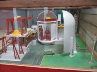 Vtg Revell Westinghouse Atomic Power Plant Model Kit Assembled In Glass Box 18 "