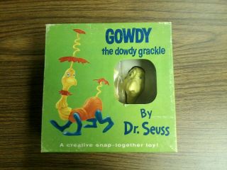 Vintage 1960 Dr.  Seuss Revell Gowdy The Dowdy Grackle Toy Open Box Parts
