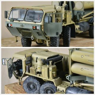 Pro - Built 1/35 Us Army Modern Thaad Missile Defence Interceptor Trumpeter 01054