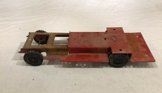 1950’s Tonka Suburban Fire Truck Rolling Chassis Frame W/ Rubber Script Wheels