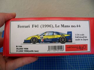Mfh Ferrari F40 Gte Le Mans 1996 1/24 Multimedia Kit.  Model Factory Hiro