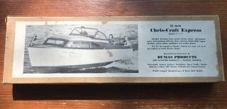 Vintage Chris Craft Model Boat Wood Kit 21” Express Vintage Kit Dumas