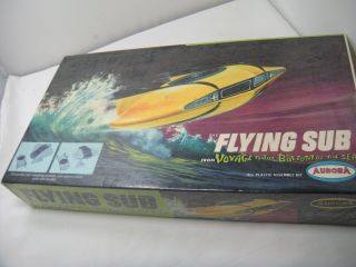 1968 Aurora Flying Sub Model Kit,  Voyage To Bottom Of The Sea Complete