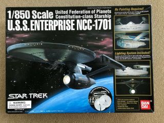Bandai Star Trek 1/850 Uss Enterprise Ncc - 1701 With Lights