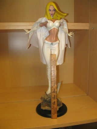 Emma Frost Sexy Statue Sideshow Premium Format Marvel 2009 20 Inches Tall
