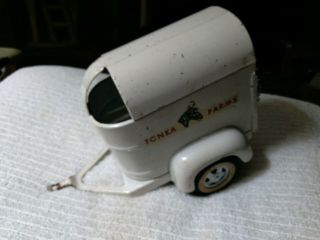 Vintage Tonka Farms Horse Trailer With Tailgate Chains