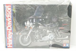Tamiya 1/6 Scale Harley Davidson Flh Classic Black Model Kit Open Box Complete