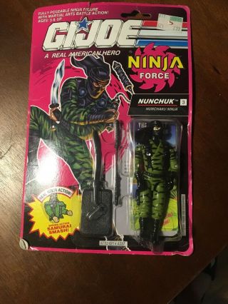 Gi Joe Nunchuk Nunchaku Ninja Ninja Force 1991 Snake Eyes Storm Shadow Dice