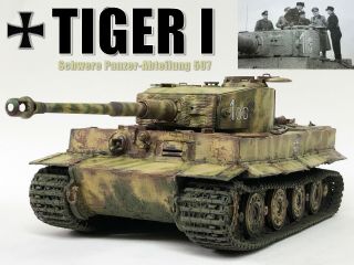 Pro Built German Tiger I Tank 1/35 Scale Model - Ww Ii Panzer