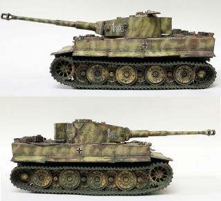 Pro Built German Tiger I tank 1/35 scale model - WW II panzer 3