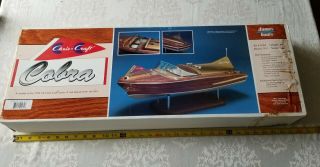 Dumas 27 " Chris Craft 1955 Cobra Boat Kit 1/8th Scale Model Wood Open Box