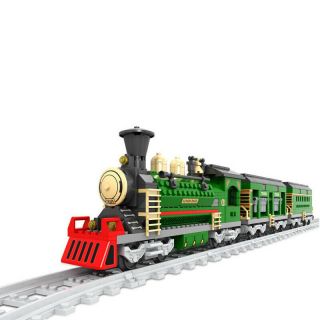 666pcs City Old Trains Model Building Blocks Set Diy Kids Puzzle Toys Bricks
