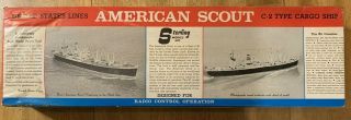 Sterling Models U.  S.  Lines American Scout C - 2 Type Cargo Ship - Kit B18m