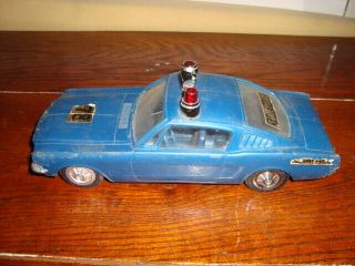 Vintage Plastic Ford Mustang State Police Highway Patrol Car No.  78 Toy Great