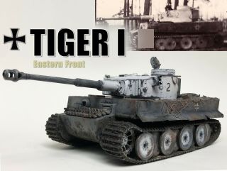 Pro Built German Tiger I Tank 1/35 Scale Model - Ww Ii Panzer Eastern Front