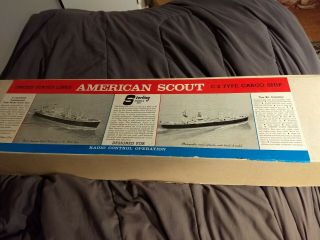Sterling Models American Scout C - 2 Wooden Cargo Ship Model Incomplete