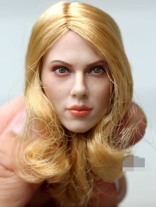 Gactoys 1/6 Black Widow Head Sculpt Carving Model Scarlett For 12 " Femael Figure