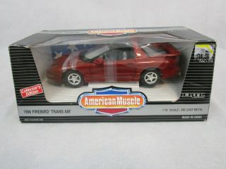 Ertl American Muscle 1996 Red Firebird Trans Am 1:18 Scale Diecast Model Car