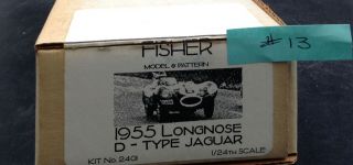 Rare Fisher 2401 13 Model Resin 1/24 Kit 1955 Longnose D - Type Jaguar Mcm