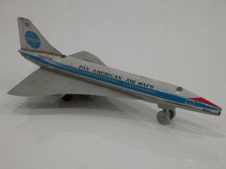 Vintage Daiya Pan American Airways Concorde Friction Toy