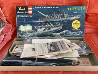 1955 Revell Abc Navy Log Model Ship Kit Guided Missile Fleet