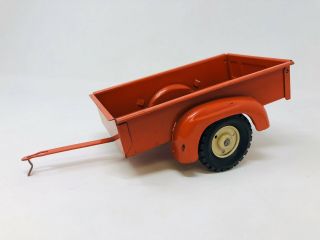 Vintage Tru Scale Pressed Steel Toy Cart Wagon Farm Toy Tractor Pull Behind Red