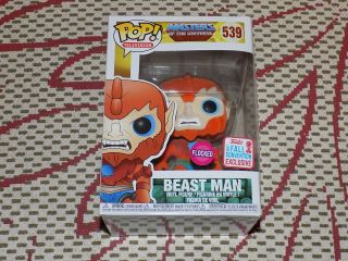 Funko,  Pop,  Flocked Beast Man,  Masters Of The Universe,  Exclusive,  Figure,  Nm