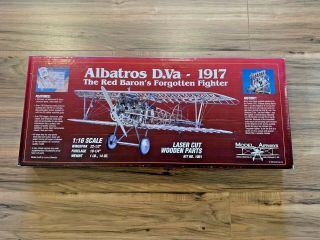 Model Airways Albatros D.  Va - 1917 Wwi Fighter 1:16 Scale Red Barons 1st Fighter