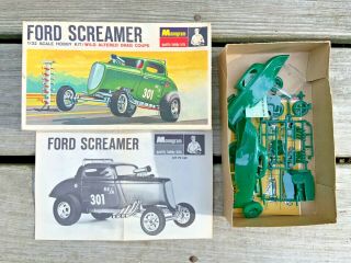 Vintage 1966 Monogram Ford Screamer Model Car Kit - Kit Pc140 - 1/32 Scale