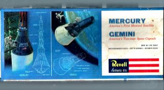 Revell Mercury & Gemini Space Capsules Model Kit No.  H - 1834 :100