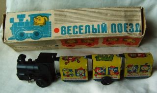 Old Model Bakelite Tin Toy Train Mechanism Set Russia Ussr 1978